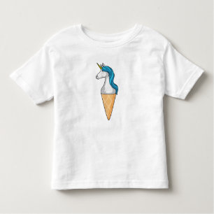 Unicorn with Waffle ice cream Toddler T-Shirt