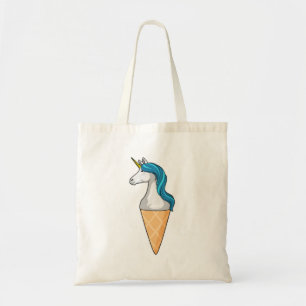 Unicorn with Waffle ice cream Tote Bag