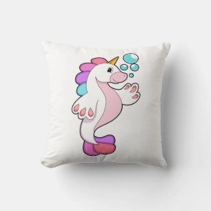 Unicorn with Water bubbles.PNG Cushion