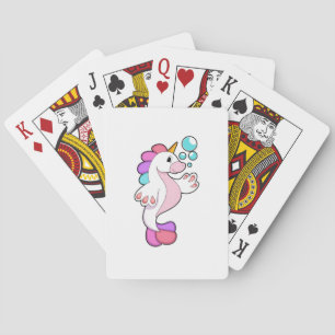 Unicorn with Water bubbles.PNG Playing Cards