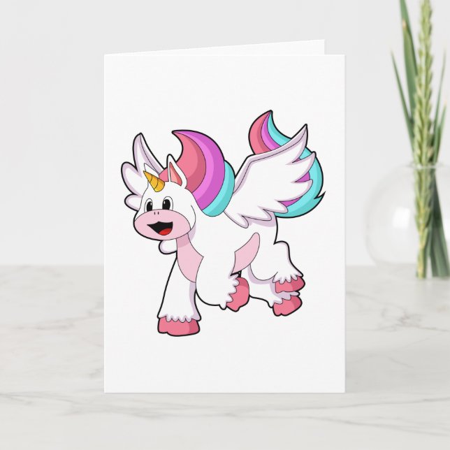 Unicorn with Wing.PNG Card (Front)