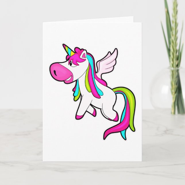Unicorn with Wings Card (Front)
