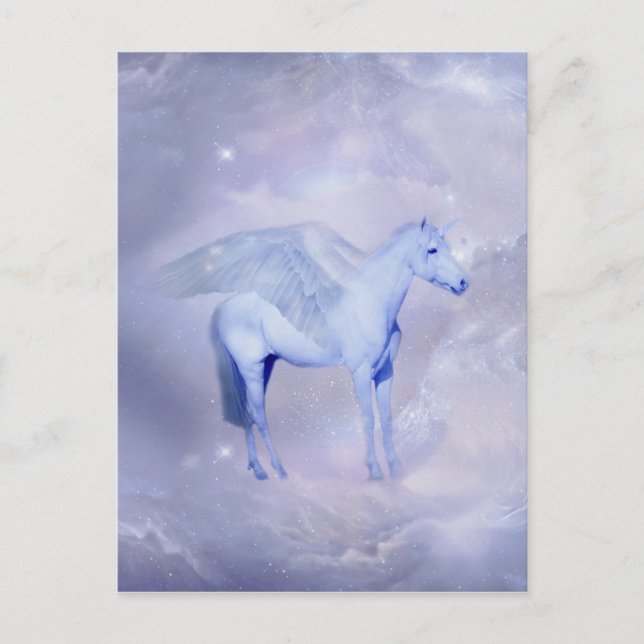 Unicorn with wings fantasy postcard (Front)
