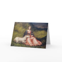 UNICORN WITH WOMEN GIORGIONE GREETING CARD