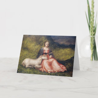 UNICORN WITH WOMEN GIORGIONE GREETING CARD