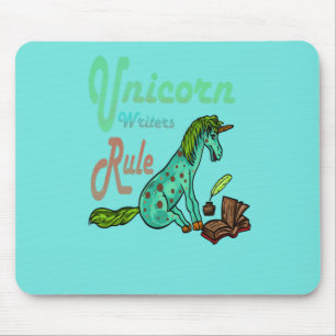 Unicorn Writers Rule Mouse Pad