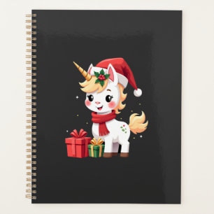 Unicorn Xmas Decoration Santa Unicorn Christmas T- Planner