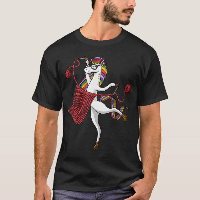 Unicorn Yarn Knitting T-Shirt (Front)