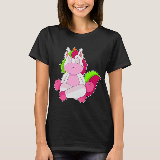Unicorn Yoga Meditation Gymnastics T-Shirt (Front)