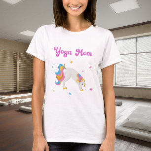 Unicorn yoga poses cute yoga mum T-Shirt