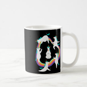 Unicorn Yoga Sun Salutation Poses Rainbow Meme Coffee Mug
