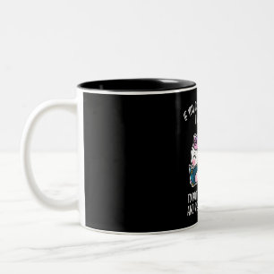 Unicorn You Can Read This I Was Forced To Put My B Two-Tone Coffee Mug