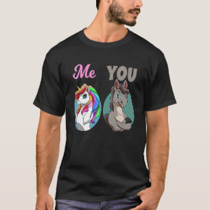 Unicorn You vs Me Compare Rainbow T-Shirt