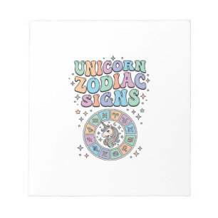Unicorn Zodiac Signs Kawaii Vector Design_1 Notepad