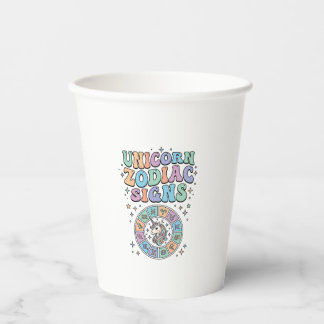 Unicorn Zodiac Signs Kawaii Vector Design_1 Paper Cups