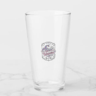 Unicorn Zodiac Unicorn Playful Cute Gift Design_1 Glass