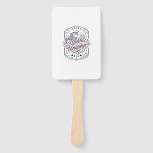 Unicorn Zodiac Unicorn Playful Cute Gift Design_1 Hand Fan