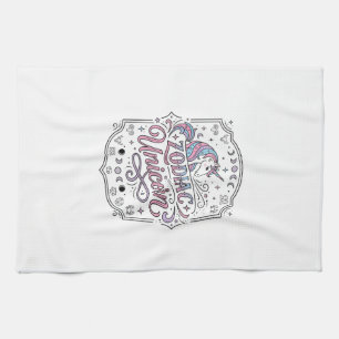 Unicorn Zodiac Unicorn Playful Cute Gift Design_1 Tea Towel