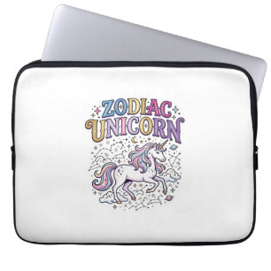 Unicorn Zodiac Unicorn Premium Vector Marketplace Laptop Sleeve