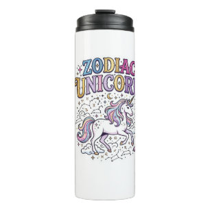 Unicorn Zodiac Unicorn Premium Vector Marketplace  Thermal Tumbler