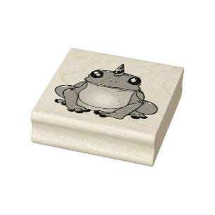 Unicorned Frog Rubber Stamp