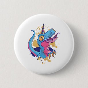 Unicornisaurus 6 Cm Round Badge
