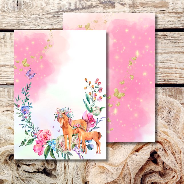 Unicorns and butterflies magical blank enchanted invitation (Creator Uploaded)