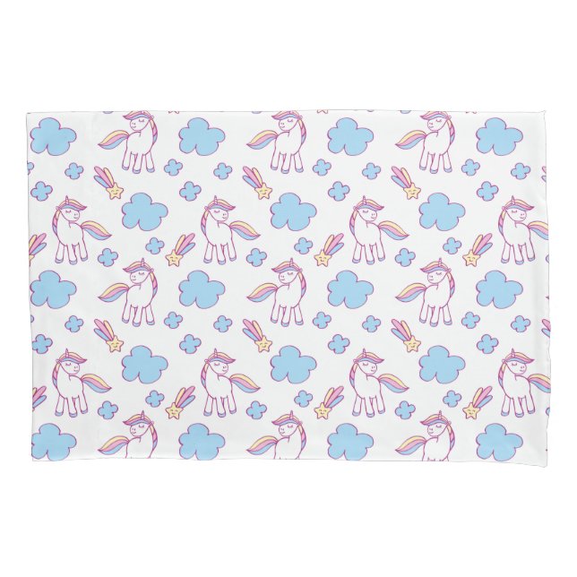 Unicorns And Clouds Pillowcase (Front)