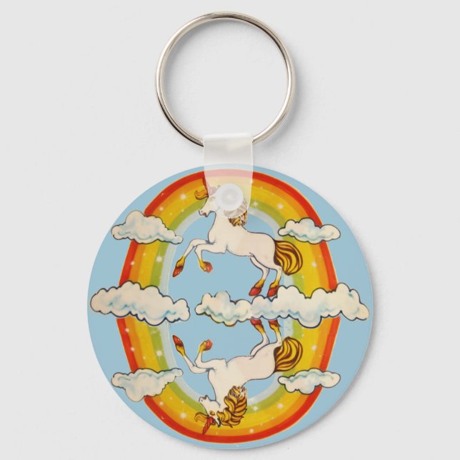 Unicorns and rainbows key ring (Front)