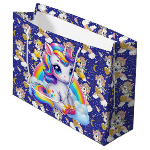 Unicorns and Rainbows  Large Gift Bag