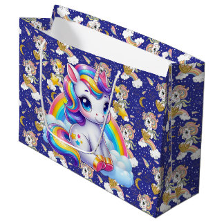 Unicorns and Rainbows Large Gift Bag