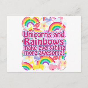 Unicorns and Rainbows Postcard