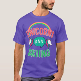 Unicorns And Skiing Gift T-Shirt