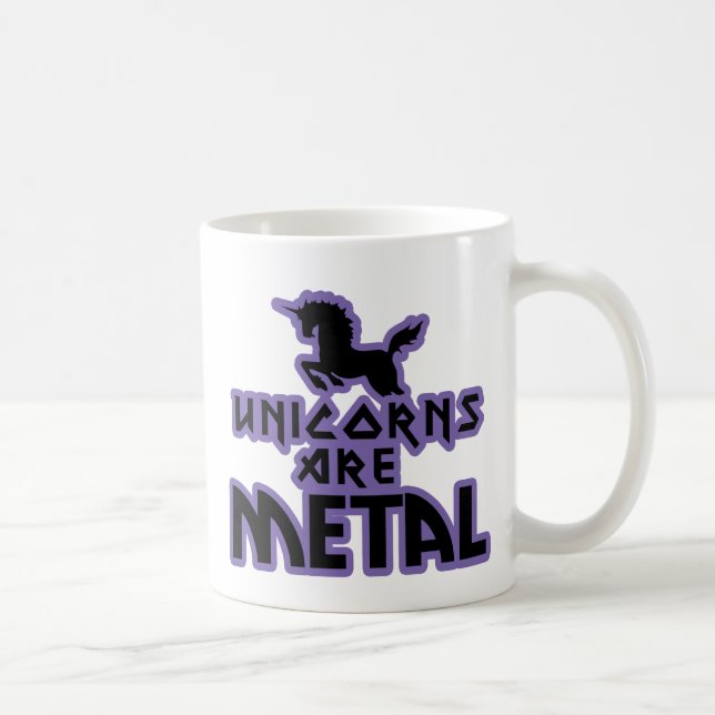Unicorns are Metal Coffee Mug (Right)