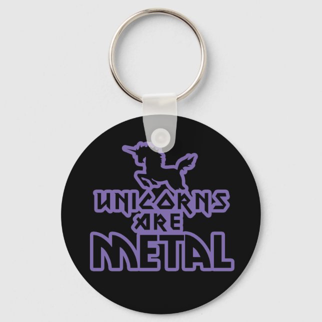 Unicorns are Metal Key Ring (Front)
