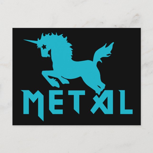 Unicorns are Metal Postcard (Front)