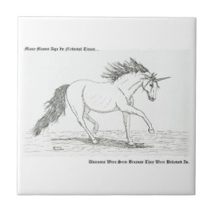 Unicorns Are Real Ceramic Tile