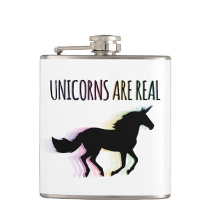 Unicorns are Real Hip Flask