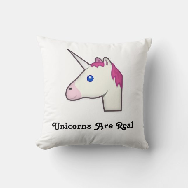 Unicorns Are Real Throw Pillow! Cushion (Front)