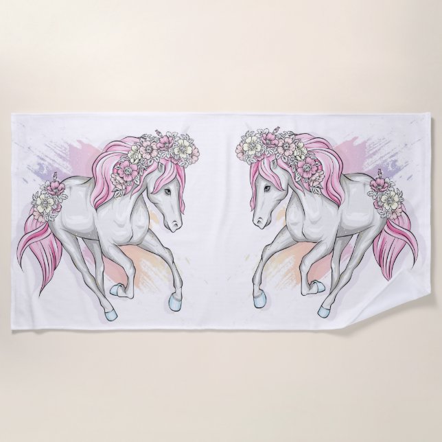 Unicorns Beach Towel (Front)