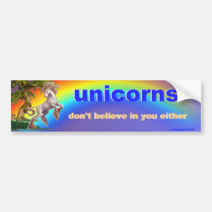 unicorns bumper sticker