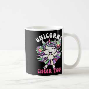 Unicorns Cheer Too Cute Cheerleading Theme Coffee Mug