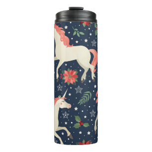 Unicorns Christmas: Middle Ages Print Thermal Tumbler