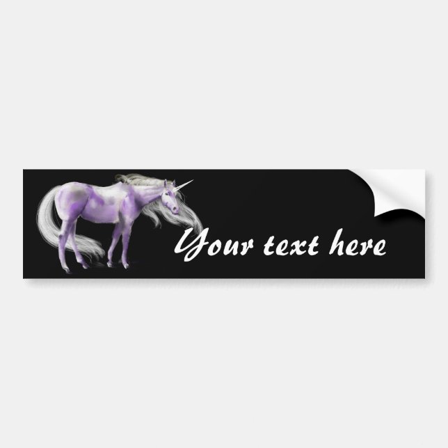 Unicorns Customisable Bumper Sticker (Front)
