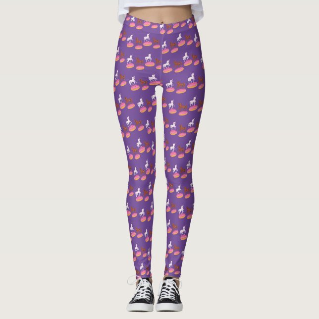 Unicorns Doughnuts Leggings (Front)