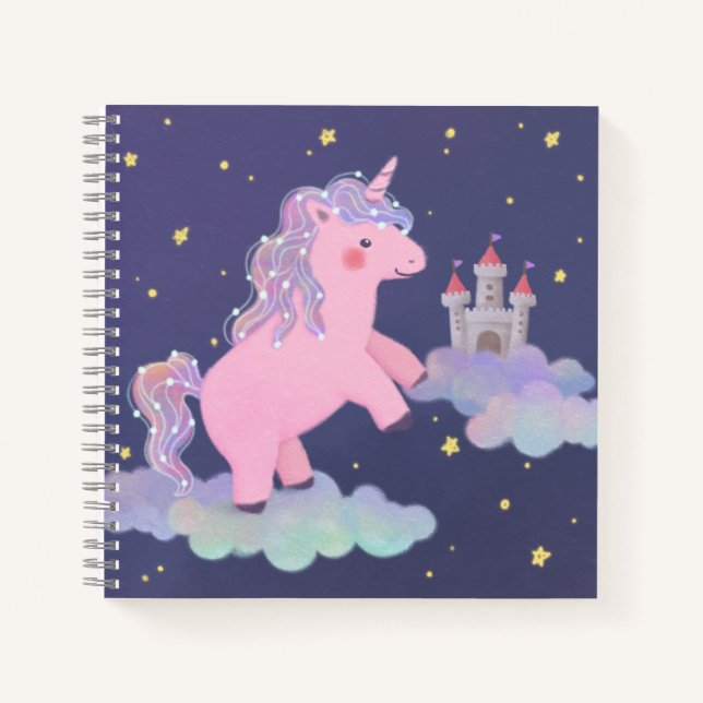 Unicorn's Dream Fantasy Illustration Notebook (Front)