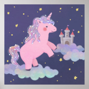 Unicorn's Dream Fantasy Illustration Poster