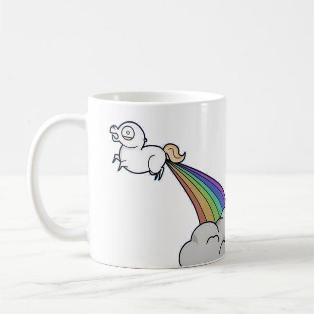 Unicorns Fart Rainbows Coffee Mug (Left)