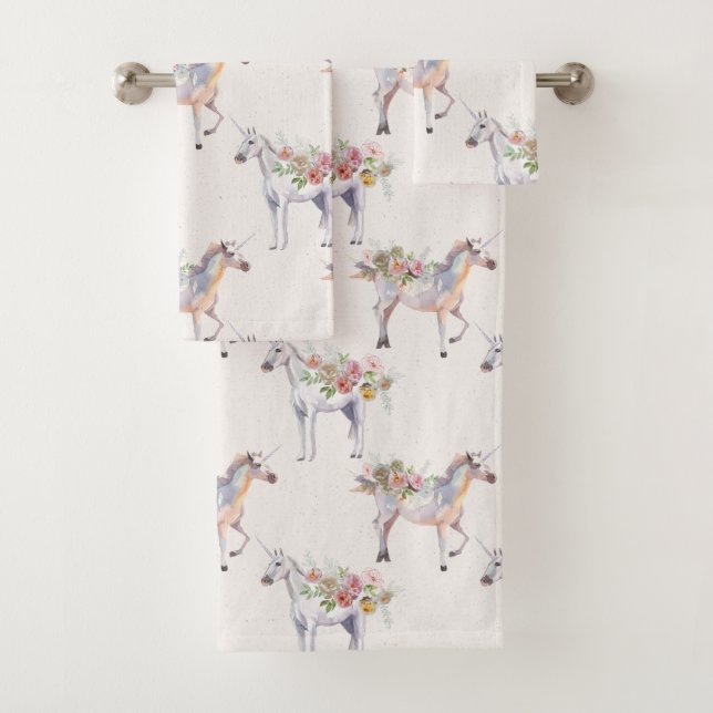 Unicorns From Heaven Bath Towel Set (Insitu)