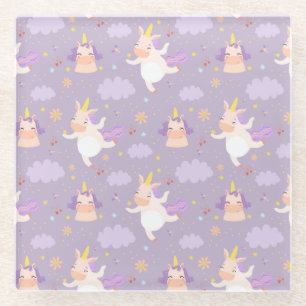Unicorns Glass Coaster